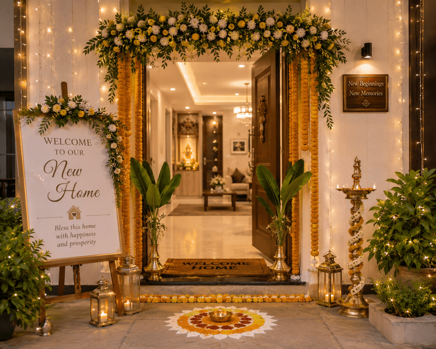 Housewarmings decoration by Buds & Flowers